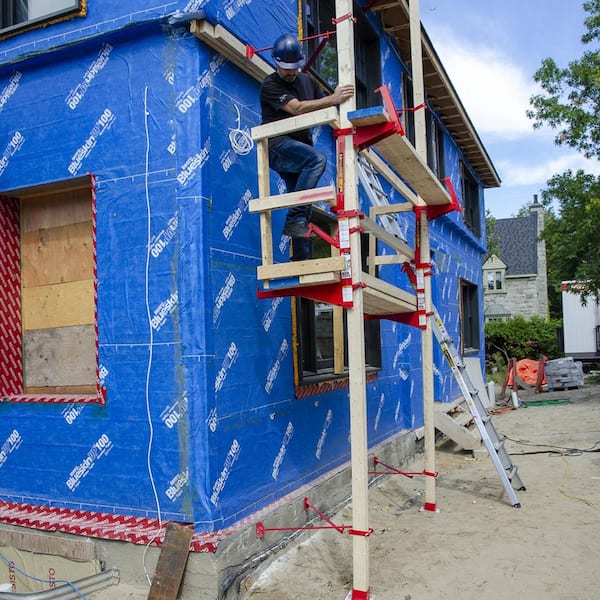 Pump Jack 8 in. W x 8 in. D x 11 in. H  - Steel Pole Anchor for  Pump-Jack Portable Scaffolding System