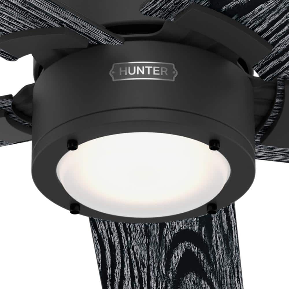 Erling Matte Black 52" Ceiling Fan with LED Light and Remote
