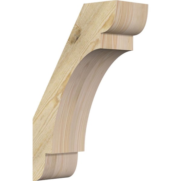Ekena Millwork 6"W x 14"D x 22"H Olympic Rough Sawn Knee Brace, Douglas Fir
