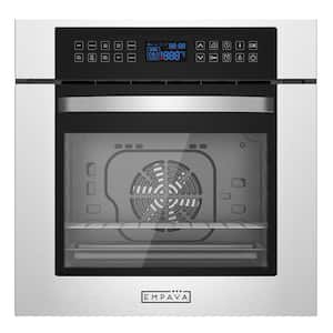 24 in. Single Electric Wall Oven in Stainless Steel with Rotisserie and Convection Function - Soft Controls