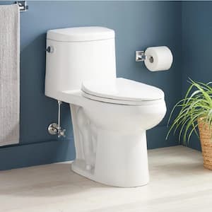 Sarasota 1-Piece 1.28 GPF Single Flush Elongated Toilet in White