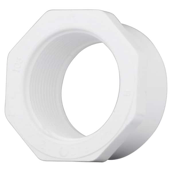 Charlotte Pipe 2 in. x 1-1/2 in. DWV PVC SPG x FPT Flush Bushing