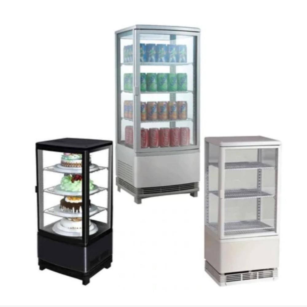 Cooler Depot 16 in. 3 cu. ft. Countertop Commercial Refrigerator Cooler Glass Display Beverage Cooler in White
