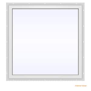 35.5 in. x 35.5 in. V-4500 Series White Vinyl Picture Window w/ Low-E 366 Glass