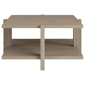 Ingrid 35 in. Antiqued Gray Oak Square Coffee Table