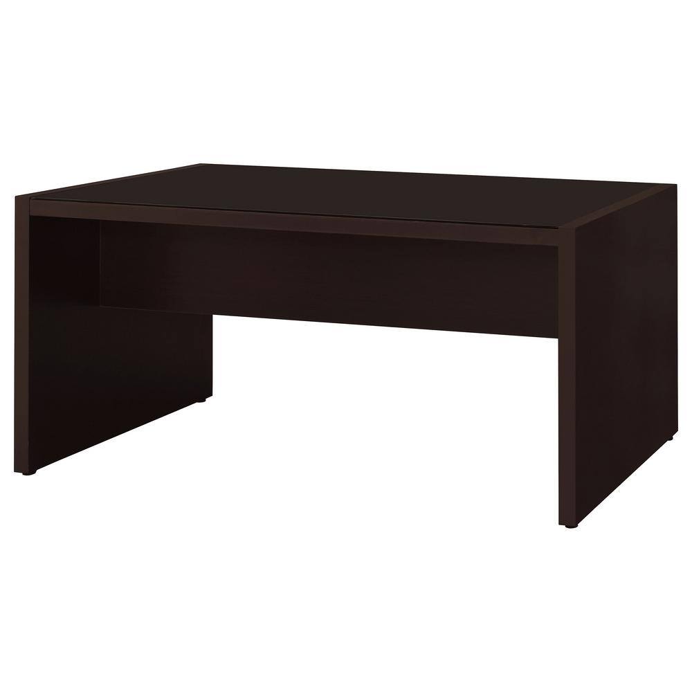 Black Wood Home Office Desk with Drawer and Keyboard Tray