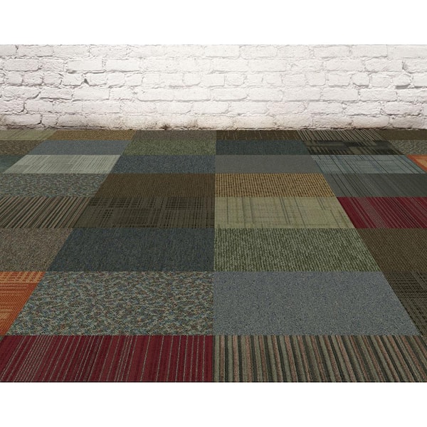 Reviews For Kaleidoscope Multi Colored Residential Commercial 24 In X L And Stick Carpet Tile 12 Tiles Case 48 Sq Ft Pg 4 The