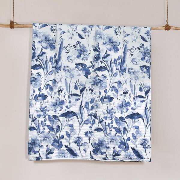 50x140cm Blue White Porcelain Printed Linen Cotton Fabric Handmade Sewing  Tissue Telas Para Patchwork Quilting Textiles