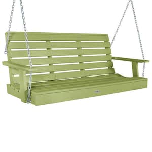 Riverside 5ft. 2-Person Palm Green Recycled Plastic Porch Swing
