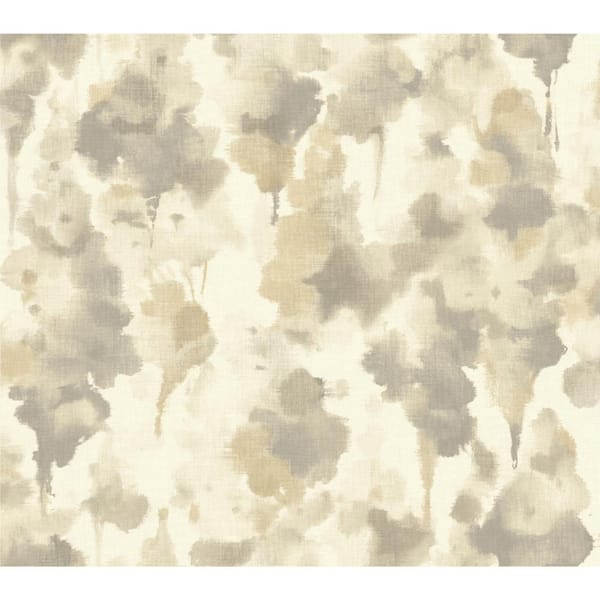 York Wallcoverings Dark Taupe and Gold Mirage Unpasted Paper Matte Wallpaper, 27 in. by 27 ft.