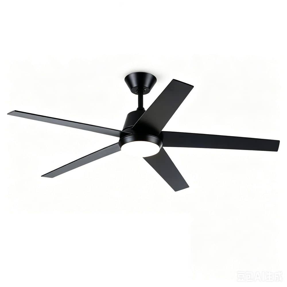 52 in. Black Smart LED 5 Blades Downrod Mount Standard Ceiling Fans with Lights and Remote Control price history on PriceWatchPro