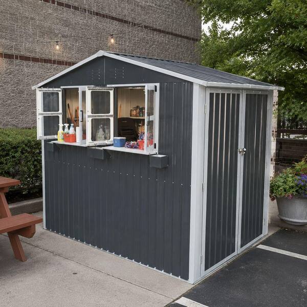 IMAGACFUN 6 x 9 ft. Outdoor Metal Storage Shed with Lockable