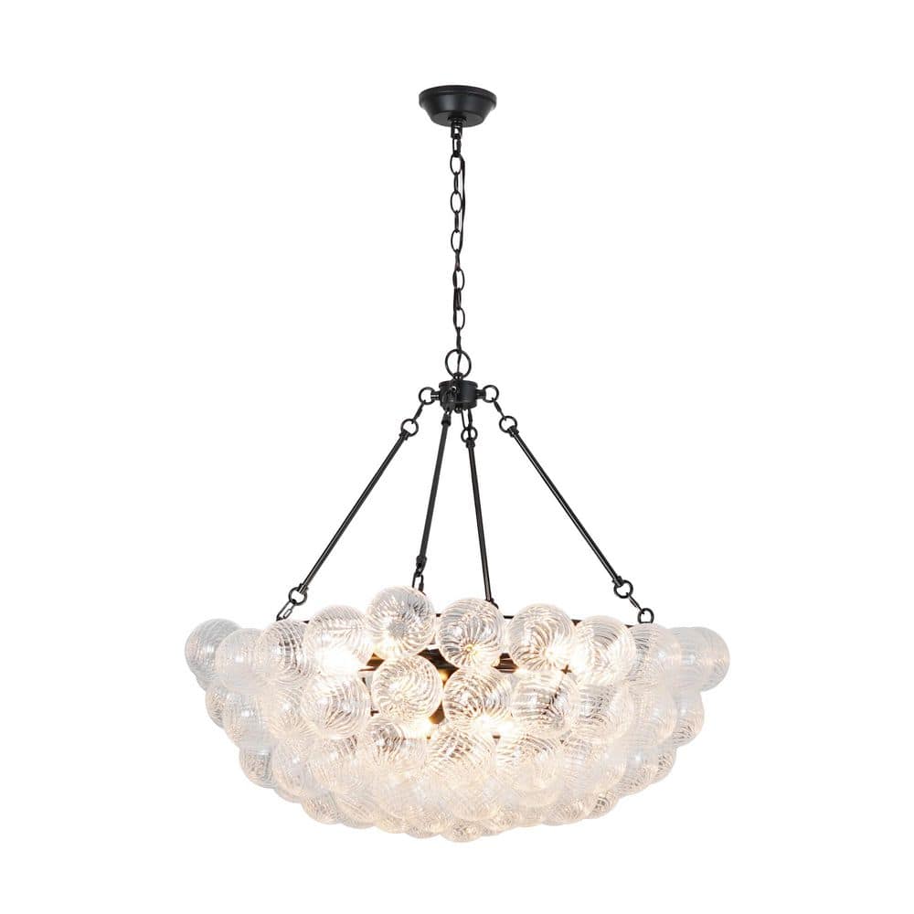 11 light Matte Black Living Room Chandelier Bubble Chandeliers for Dining Room with no bulbs included price history on PriceWatchPro