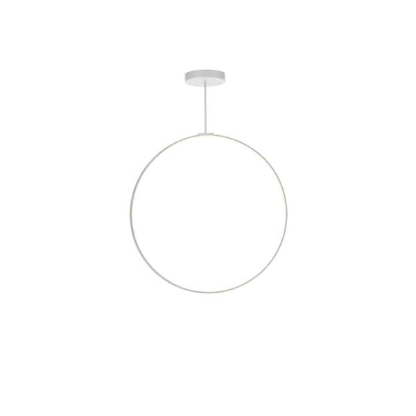 KUZCO Cirque 36 in. 1 Light 46-Watt White Integrated LED Pendant Light