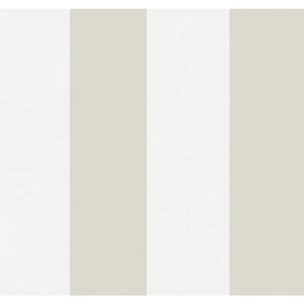 Seabrook Designs Stone Dylan Striped Stringcloth Paper Unpasted Wallpaper Roll 60.75 sq. ft.