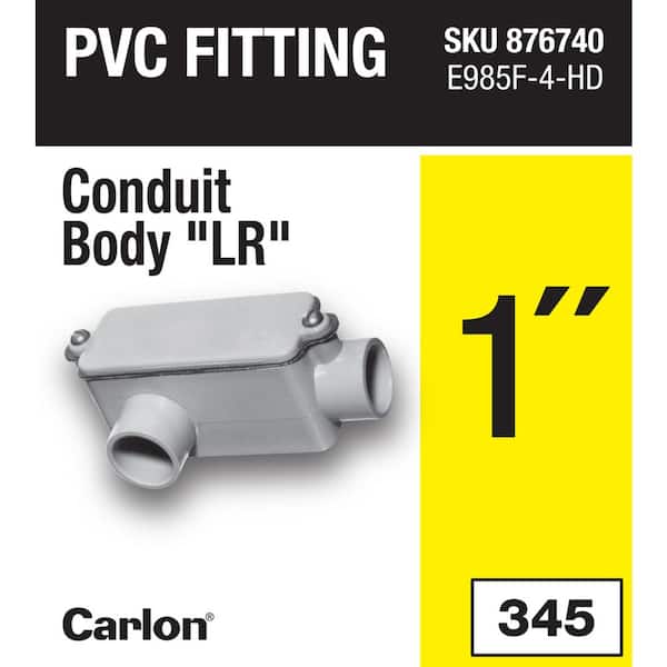 1 in. Sch. 40 and 80 PVC Type-LR Conduit Body (E985F-4-HD)