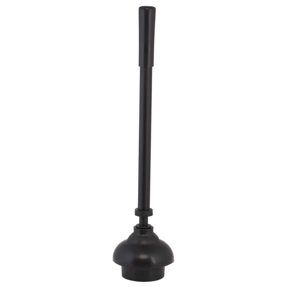 Black Stainless Steel 2-in-1 Toilet Brush and Plunger Set