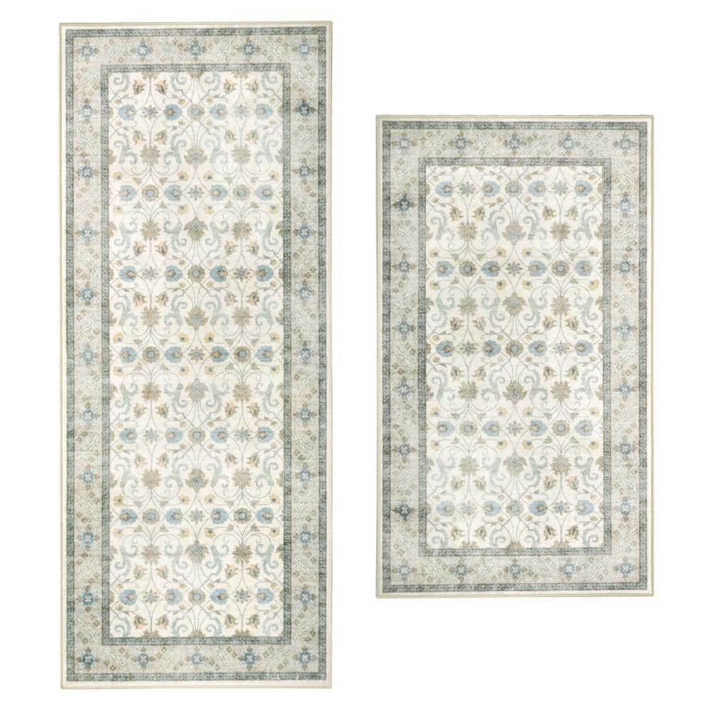 Emberlee 2 ft. X 5 ft. Sage Green Oriental Machine Washable Rug Set price history on PriceWatchPro