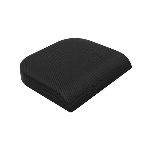 Black Soft Foam Large Seat Cushion with Non-Slip Bottom for Office, Home & Car Chair Pad (Set of 1)