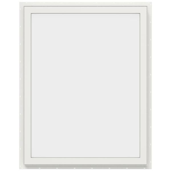 24 in. x 30 in. V-4500 Series Black FiniShield Vinyl Picture Window w/  Low-E 366 Glass