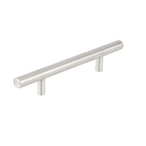 Tivoli Collection 3 3/4 in. (96 mm) Brushed Stainless Steel Modern Cabinet Bar Pull