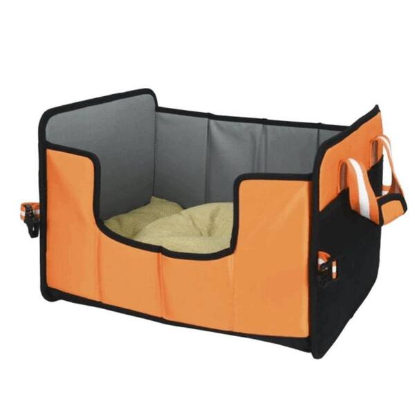 Unbranded Large Orange Folding Travel Cat and Dog Bed