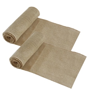 7.9 in. x 16.4 ft. Natural Burlap Tree Wrap Burlap Rolls Weed Barrier for Gardening Tree Protector (2-Rolls)