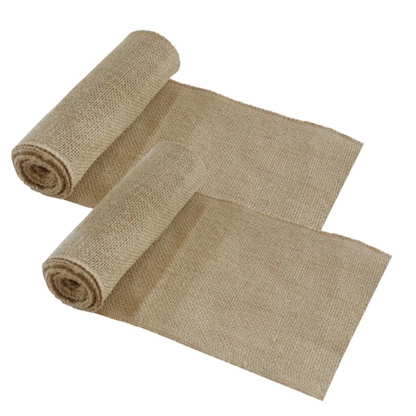 Wellco 7.9 in. x 16.4 ft. Natural Burlap Tree Wrap Burlap Rolls Weed Barrier for Gardening Tree Protector (2-Rolls)