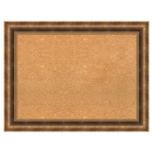 Manhattan Bronze Wood Framed Natural Corkboard 33 in. x 25 in. Bulletin Board Memo Board