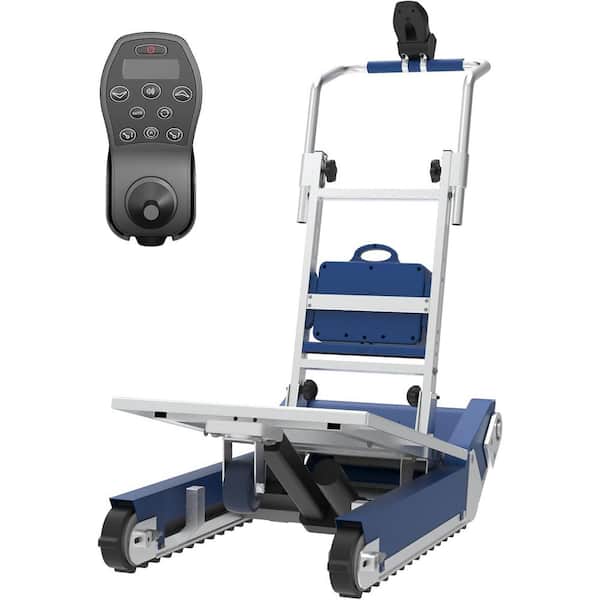 Aluminum 684 lb. Capacity Electric Crawler Dolly, Powered Tracked Stair Climber Trolley with Anti-Slip Crawler Design