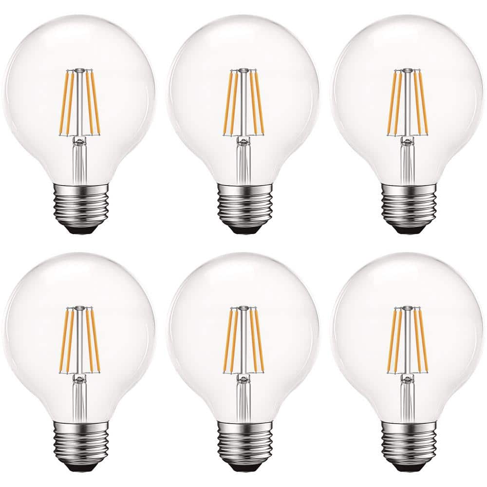 60-Watt Equivalent G25 Dimmable Edison LED Light Bulbs UL Listed 2700K Warm White (6-Pack) price history on PriceWatchPro