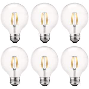 60-Watt Equivalent G25 Dimmable Edison LED Light Bulbs UL Listed 2700K Warm White (6-Pack)