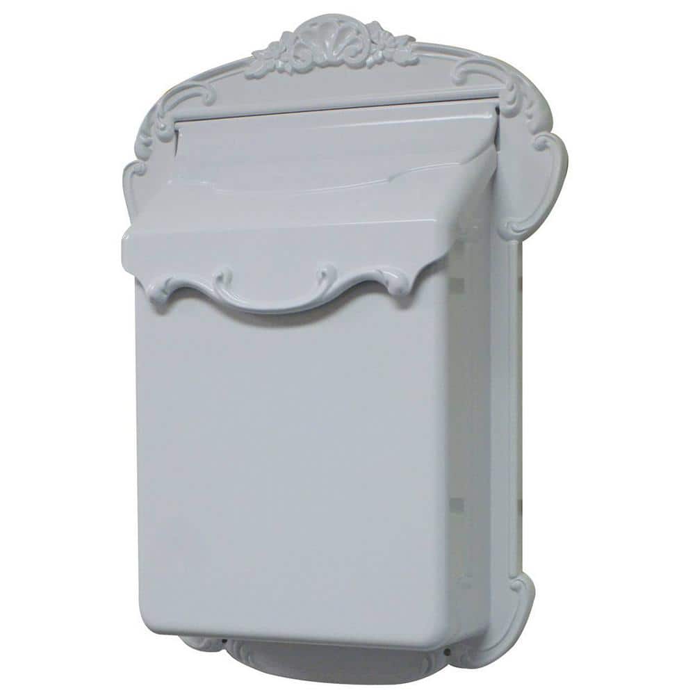 Victoria White Wall Mount Vertical Mailbox