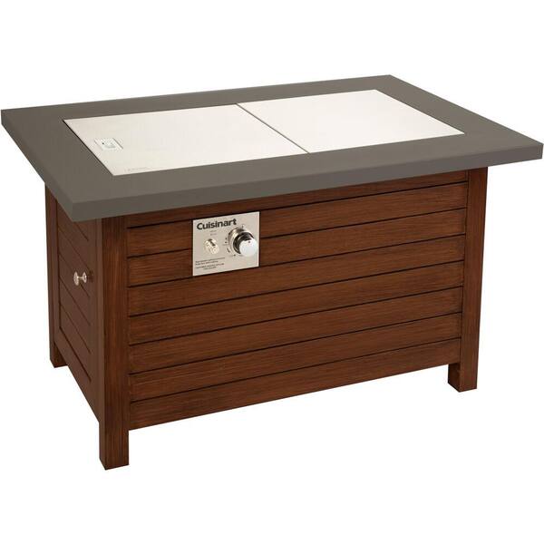 Cuisinart Metal Outdoor Fire Pit Table For Patio Coh 100 The Home Depot