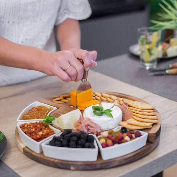 Smirly Charcuterie Boards Gift Set Acacia Wood Cheese Board Set ...