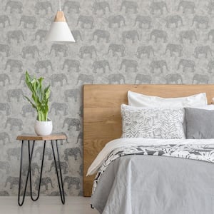 Moroccan Elephants Natural Removable Wallpaper