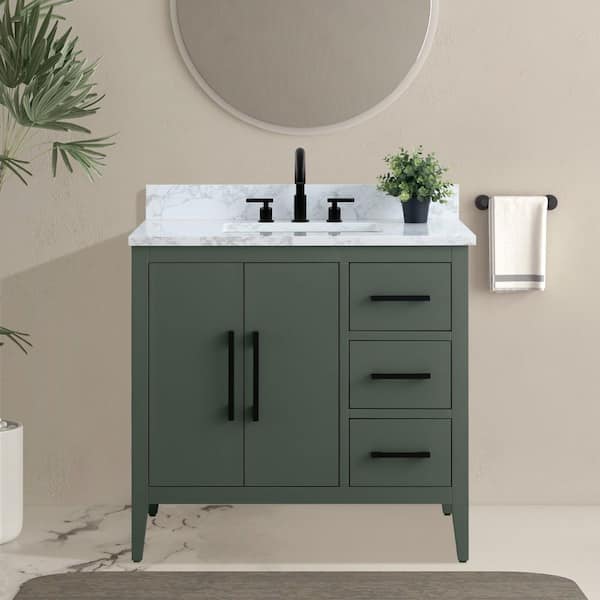 Vanity Art 36 in. W x 22 in. D x 34 in. H Single Sink