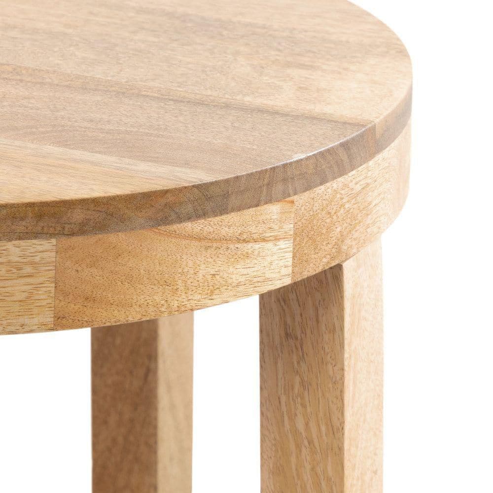 Talcott 16 in. Natural Round Solid Wood End Table - thumbnail 5