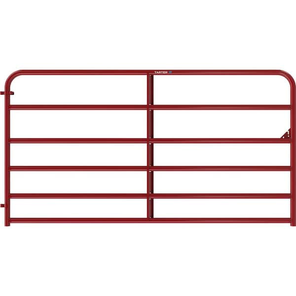 TARTER 50 in. H x 8 ft. W x 1.75 in. D American Economy Steel Red Horse Fencing Livestock Gate