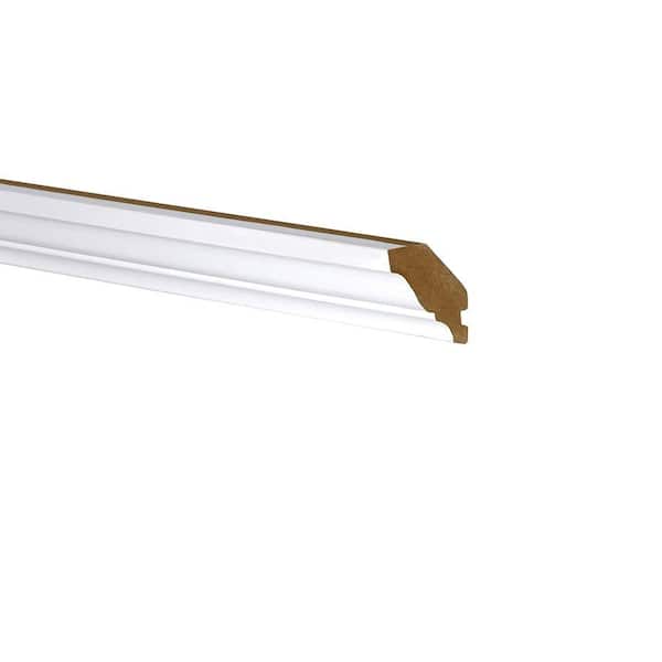 Home Decorators Collection Newport Grayson  96 in. W x 1.5625 in. D x 1.5625 in. H in Pacific White Solid Wood Kitchen Cabinet Soffit Crown Molding