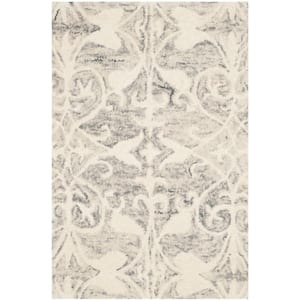 Chatham Light Grey/Ivory Doormat 2 ft. x 3 ft. Floral Area Rug