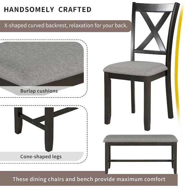 Rustic dining chair online cushions