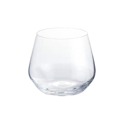 Genoa 18.5 oz. Lead-Free Crystal Stemless Wine Glasses (Set of 8)