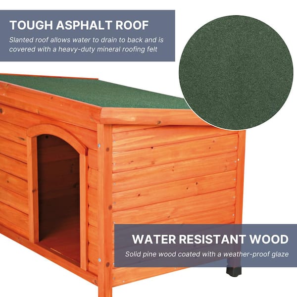 TRIXIE natura Classic Dog House, Flat Hinged Roof