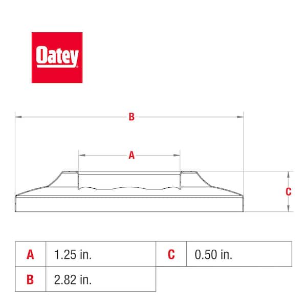 1-1/4 in. Low-Pattern Flange Escutcheon Plate in Chrome-Plated Steel