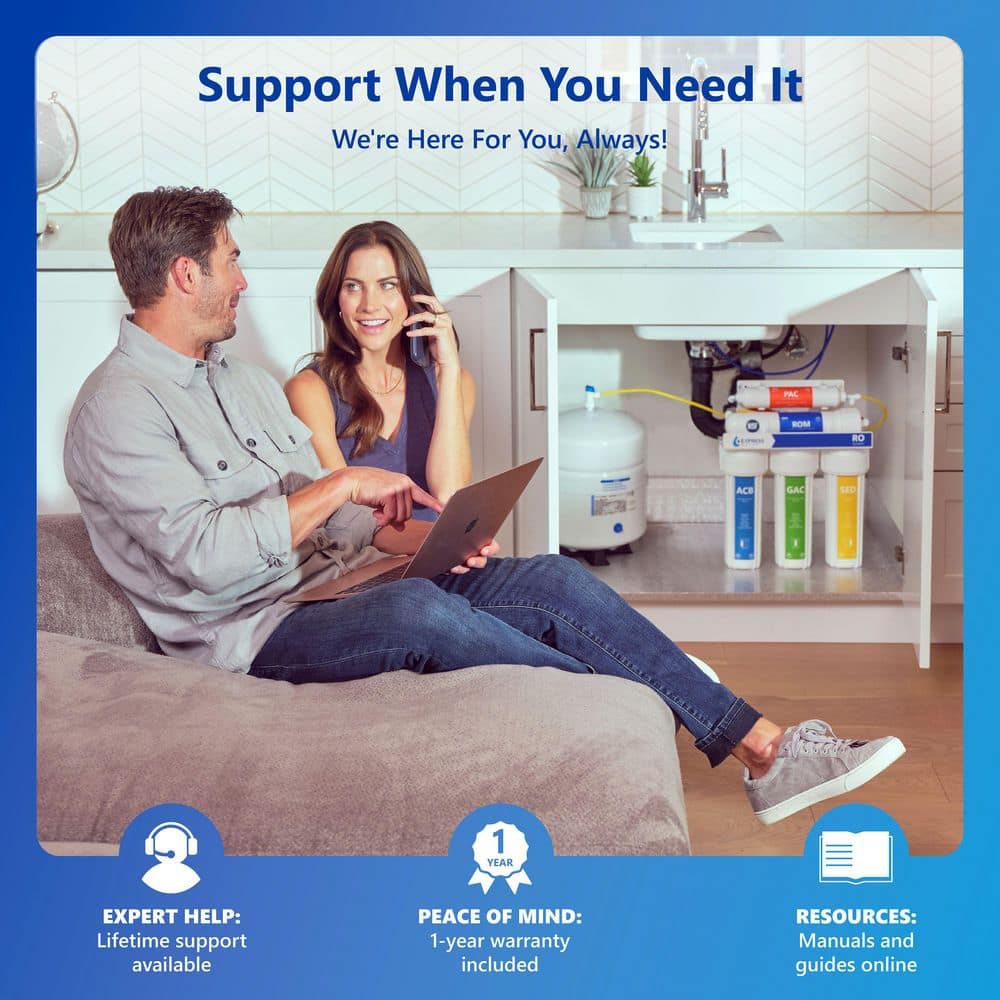 Express Water 10-Stage 50 GPD Alkaline RO Under-Sink Filtration System
