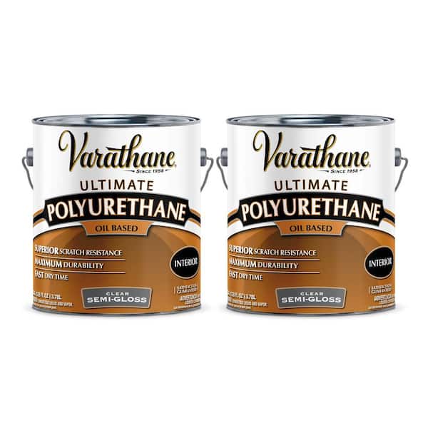 Varathane 1 gal. Clear Semi-Gloss Oil-Based Interior Polyurethane (2-Pack)