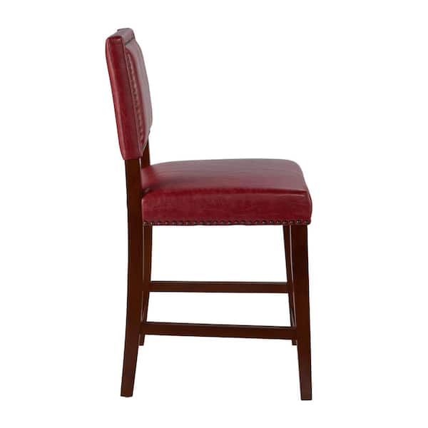 Deep red bar outlet stools