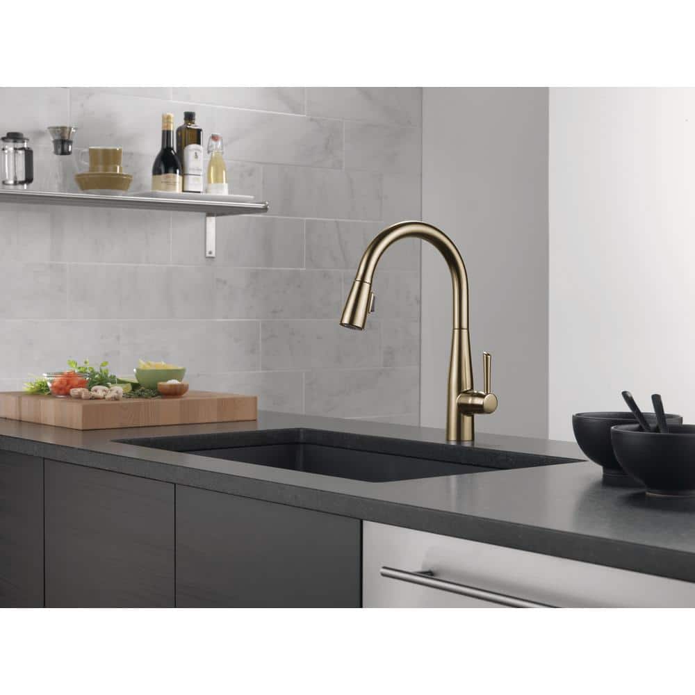 Champagne Bronze Pull-Down Kitchen Faucet with Magnetic Docking