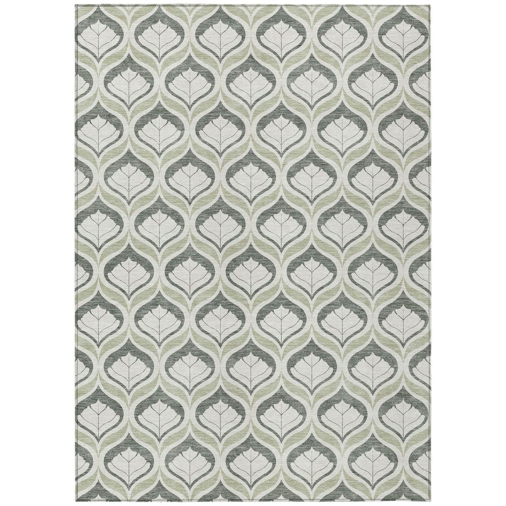 Chantille Machine Washable Indoor/Outdoor Abstract ACN2379 Celery 5 ft. x 7 ft. 6 in. Area Rug price history on PriceWatchPro